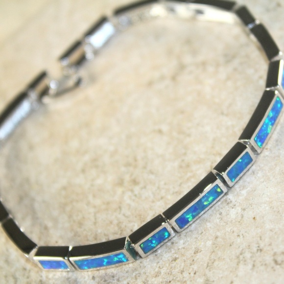 blue fire opal bracelet